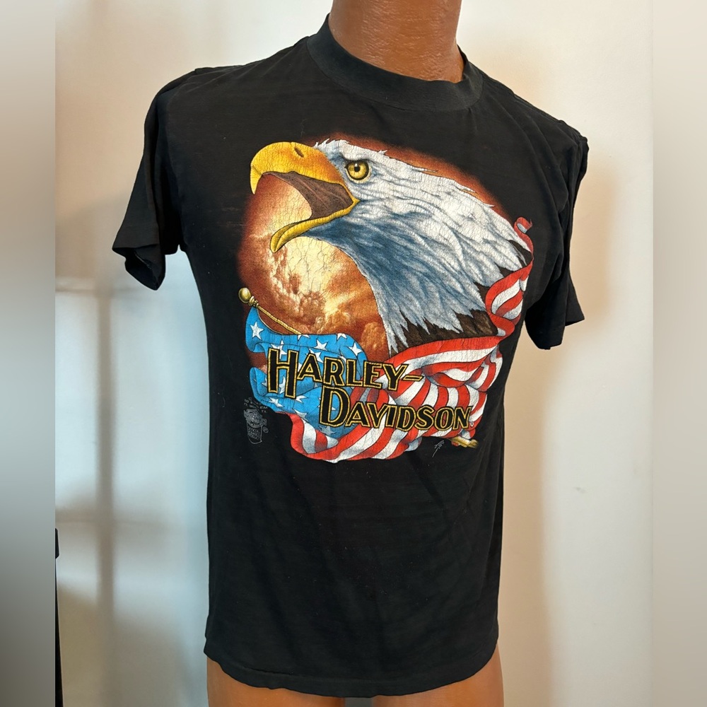 Vintage Harley Davidson Screaming Eagle T-Shirt 1988 Warwick RI Large